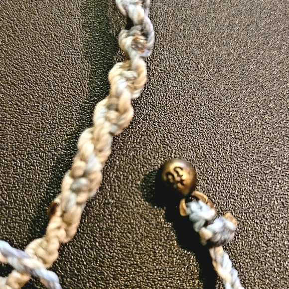 Macrame Aqua marine, Touramalated Moon stone, Apatite, & Blue Quartz neckalace. - Picture 2 of 8